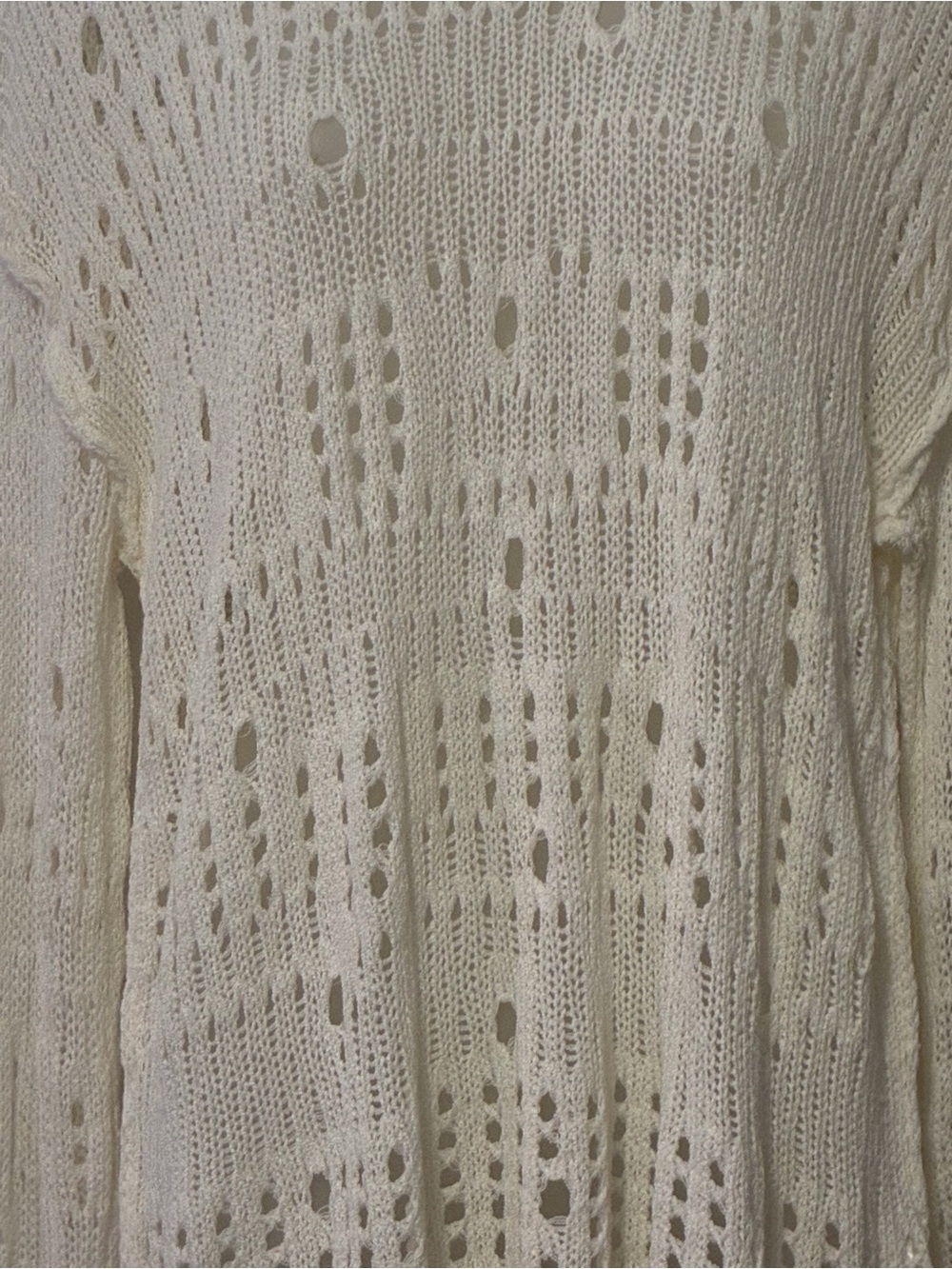 POL Lightweight Open-Knit Top in Cream - Picture 4 of 12